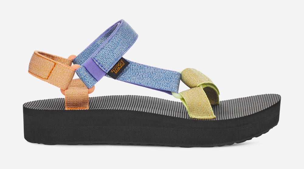 Teva Midform Universal Platåsandaler Herre Metal Multicolor | Norge-7835