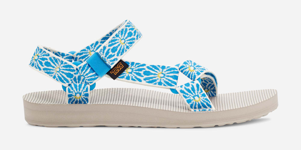 Teva Original Universal Sandaler Dame Blomster Blå | Norge-4710