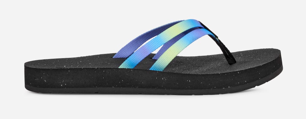 Teva Reflip Strappy Gradiate Flip Flops Dame Grå Lyse Grønn | Norge-5473